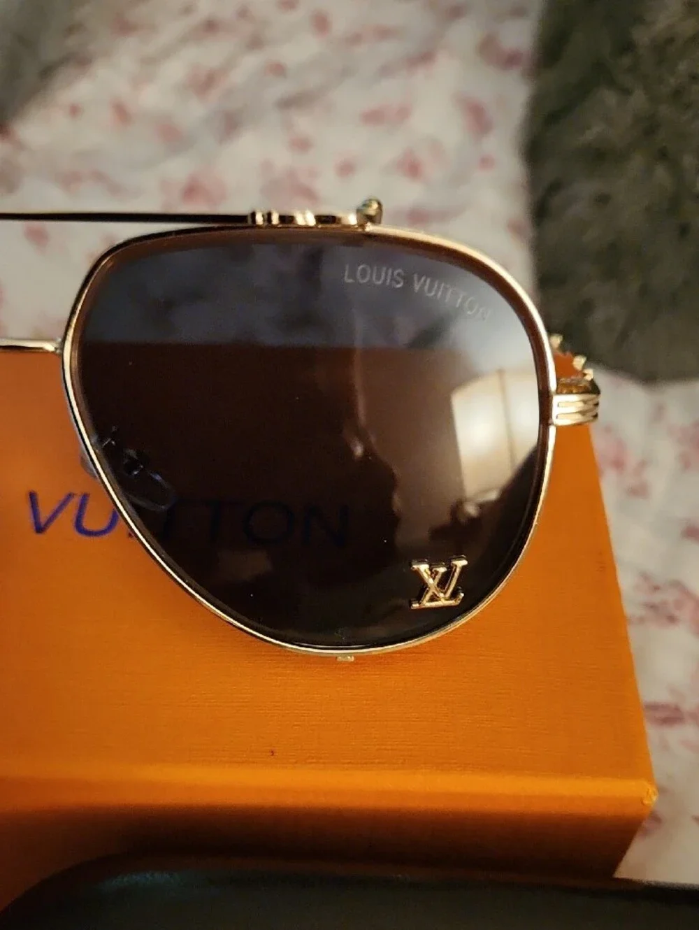 Inspired Gold Aviator Sunglasses with Dark Gradient Lenses